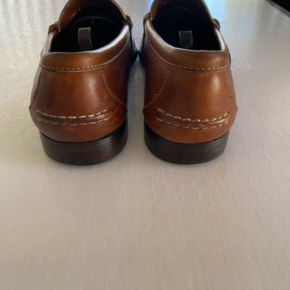 LOUIS ROTH Men’s Brown Thick Leather Penny Loafers Size 10.5 US - Picture 5 of 10